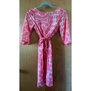 Pink/Cream H&M floral print dress.  Size 2